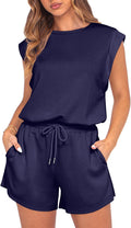 GRECERELLE Rompers For Women 2025 Summer Cap Sleeve Jumpsuit Women's