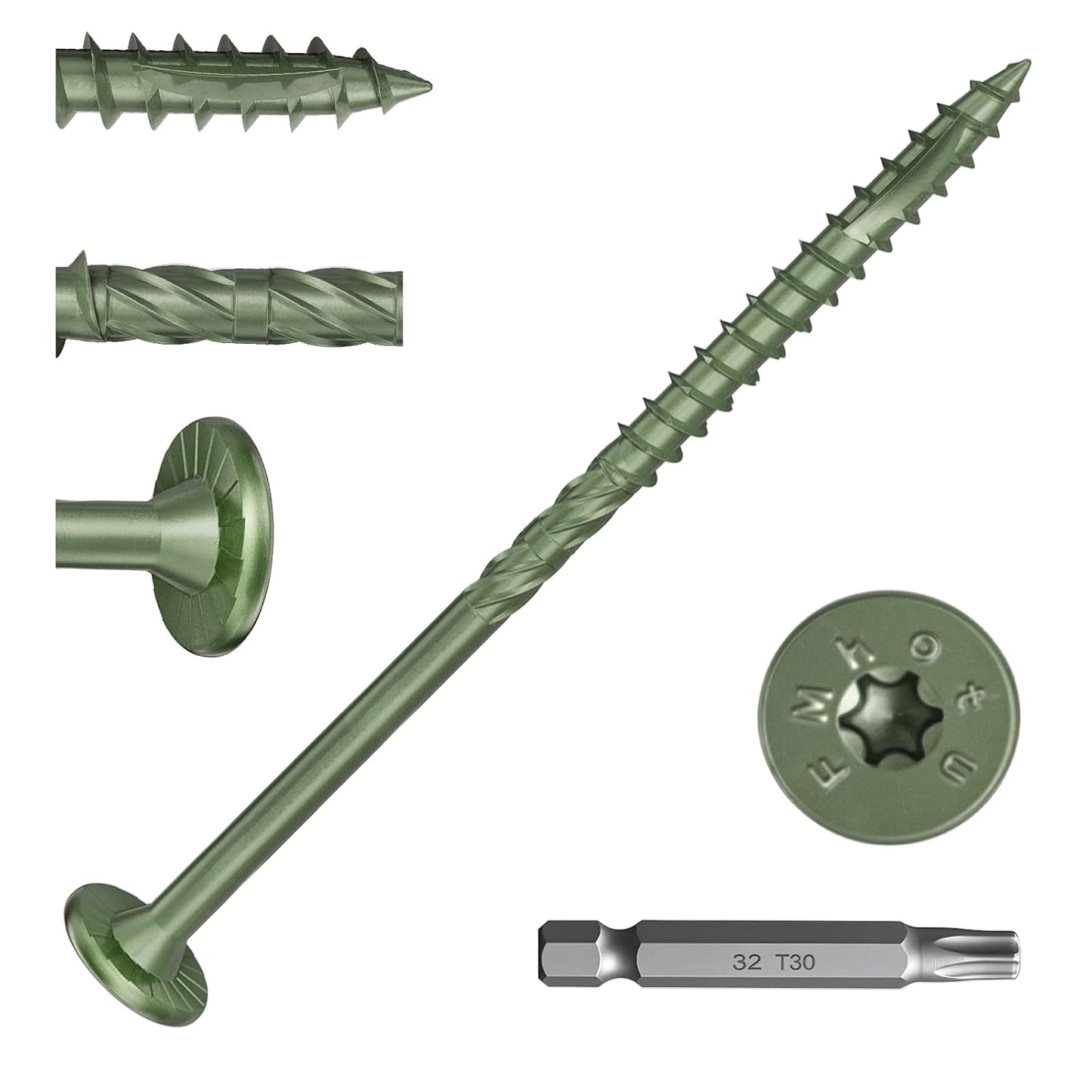 8 Inch Heavy-Duty Outdoor Deck Screws for Timber Projects