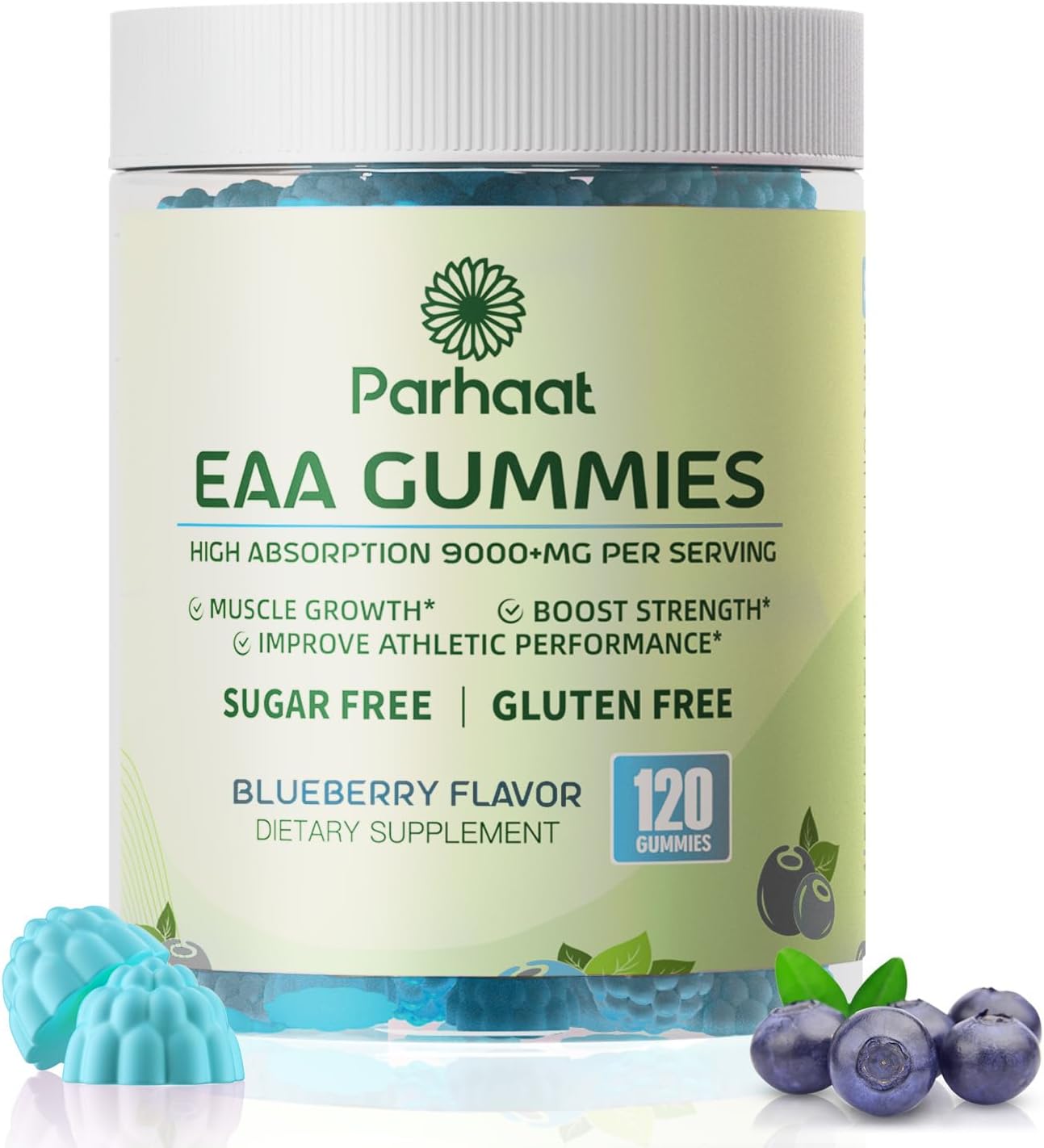 EAA Gummies 120 Gummies with 9000 mg Essential Amino Acids