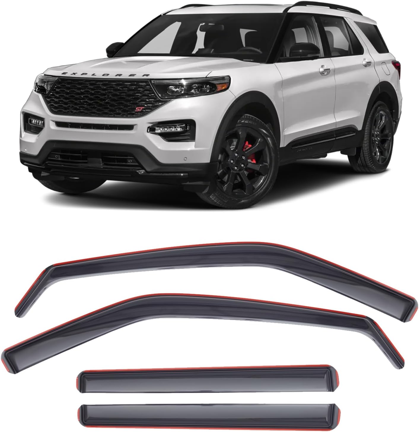 DORENA In-Channel Rain Guards for Ford Explorer 2020-2025