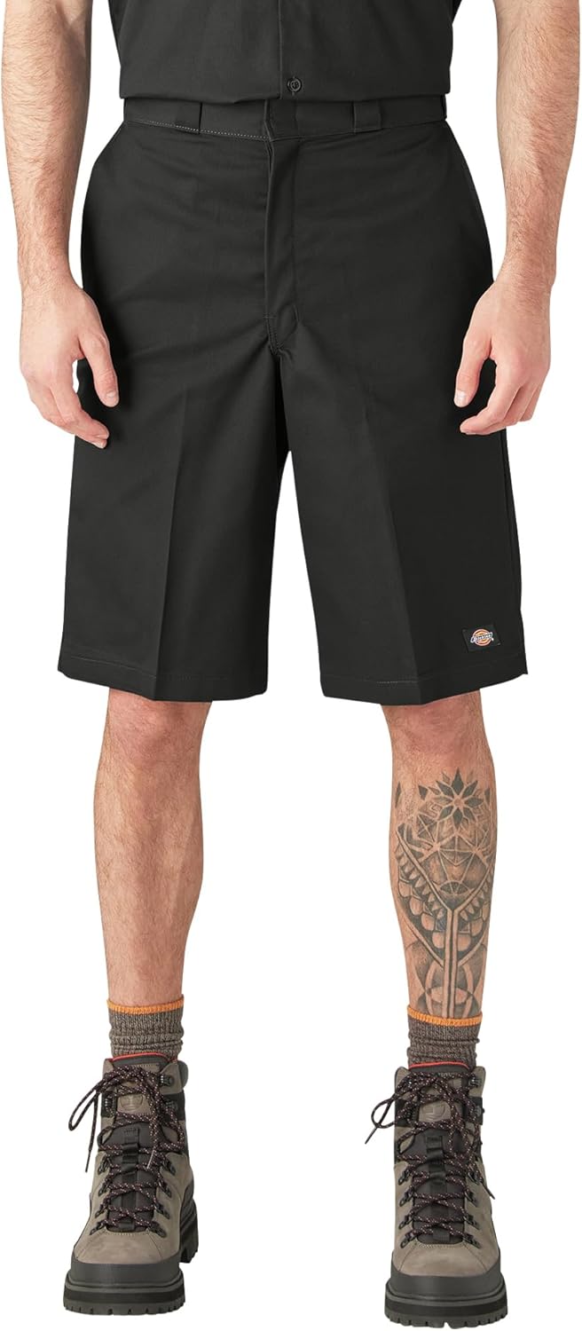 Durable 13-Inch Loose Fit Work Shorts for Men by Dickies