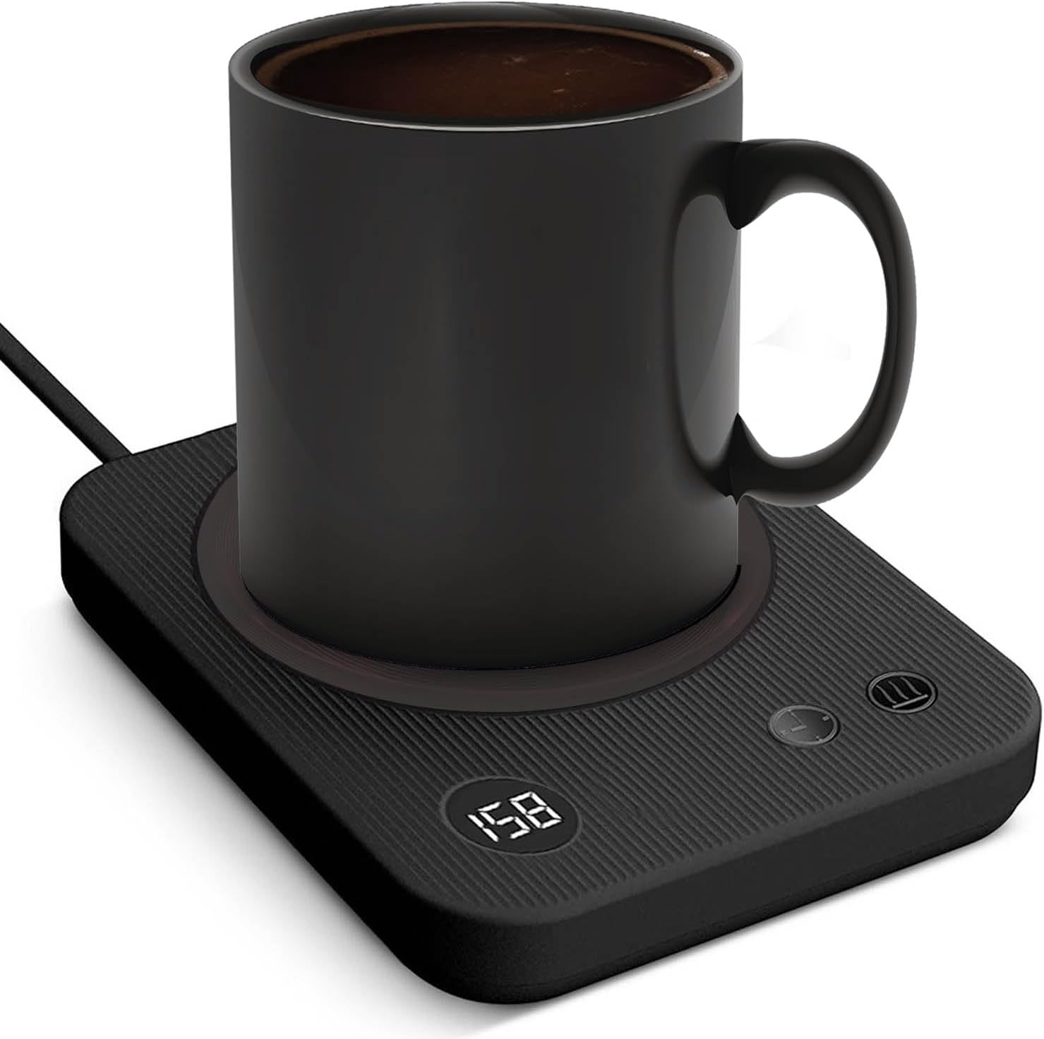 3-Temp Coffee Mug Warmer w/ Auto Shut Off - Anti-Scald Silicone - Versatile Use