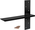 Free Hanging T Shelf Bracket 12in (2-Pack) - Heavy Duty Hidden Support