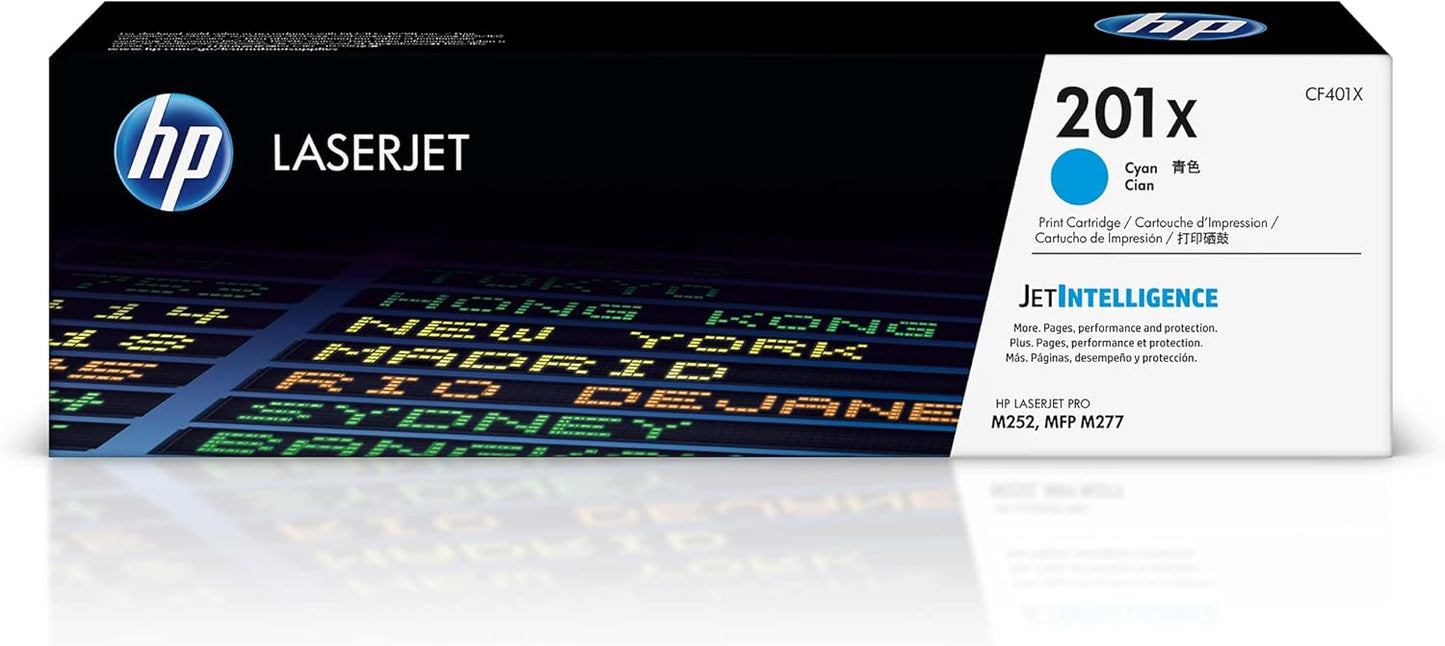 HP 201X Cyan High-yield Toner Cartridge for Reliable Printing