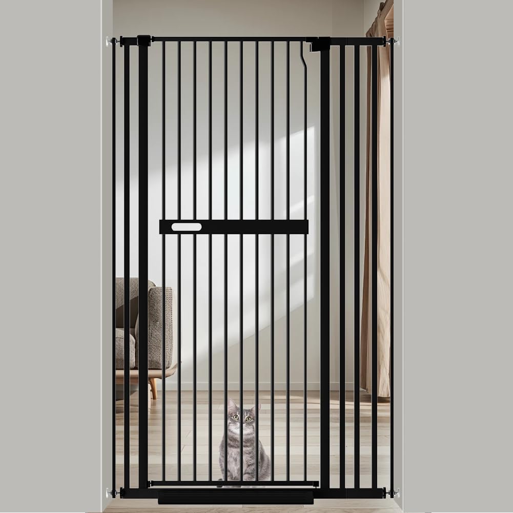 71 Inch Extra Tall Cat Pet Gate for Doorways and Safety