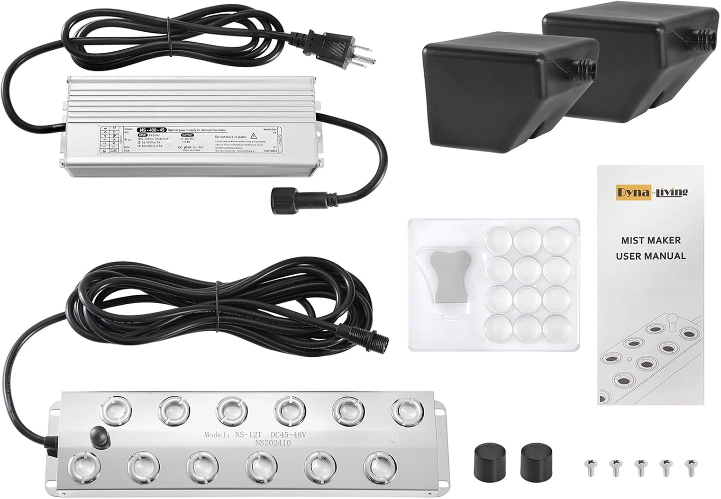 Dyna-Living Ultrasonic Fogger 12 Head Mist Maker for Ponds