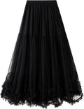 Women's Maxi Tulle Skirt Long Tiered A Line Mesh Tutu - Elegant Flow