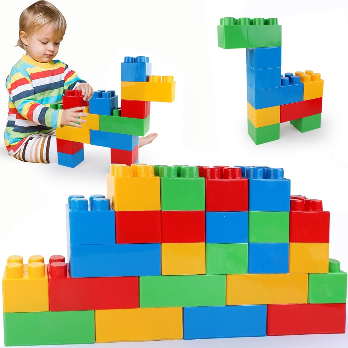 Giant Building Blocks Starter Set for Toddlers by Liberty Imports