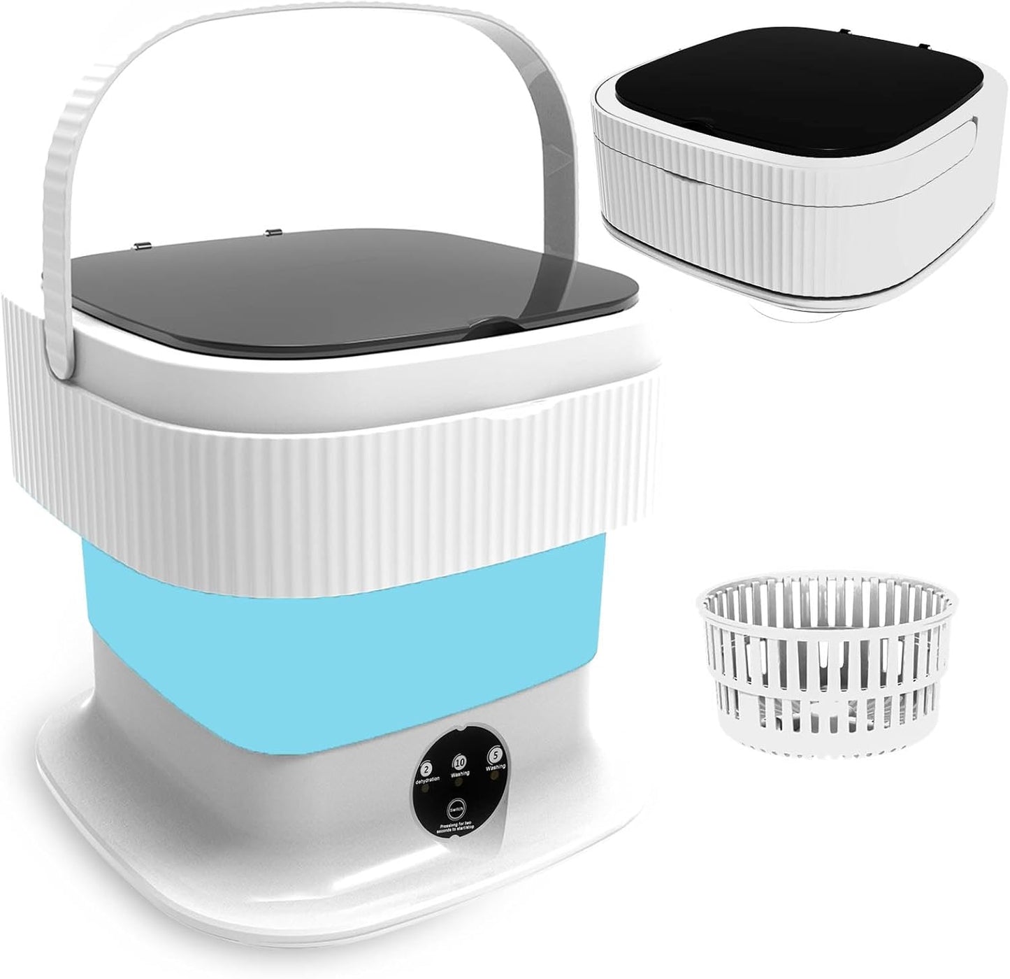 Portable Foldable Mini Washer - Compact & Collapsible Laundry Solution