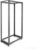 4-Post 42U Mobile Open Frame Server Rack - Rolling 19in Network Rack