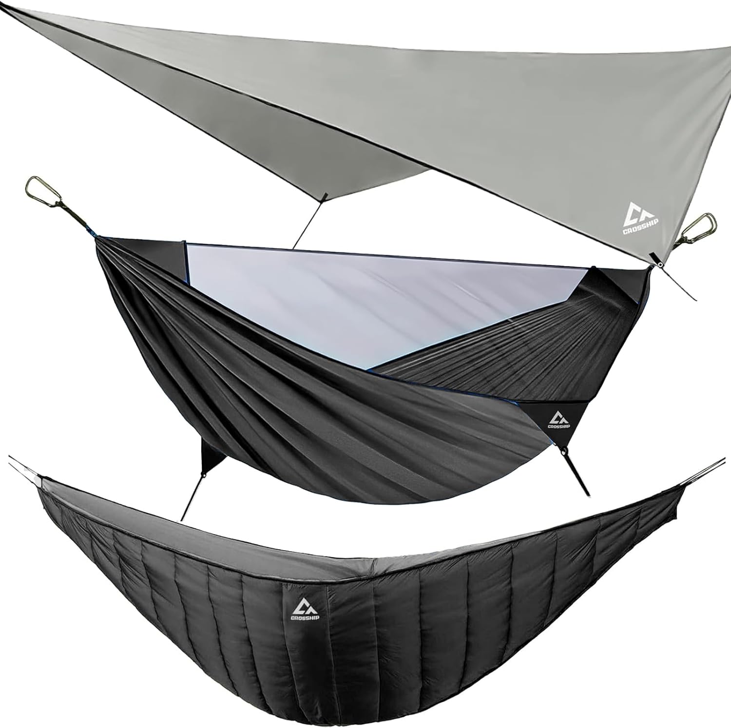 Camping Hammock with Mosquito Net and Underquilt for Comfort