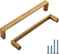 5 in (128mm) Antique Brass Cabinet Handles 10 Pack - Solid Zinc Pulls
