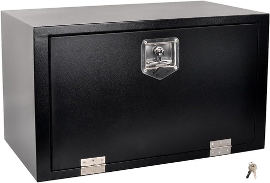 30 Inch Black Steel Tool Box for Trucks and Trailers Storage