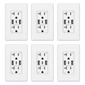 USB Wall Outlet 3-Port Dual Type C and A - Compact 21W Charger