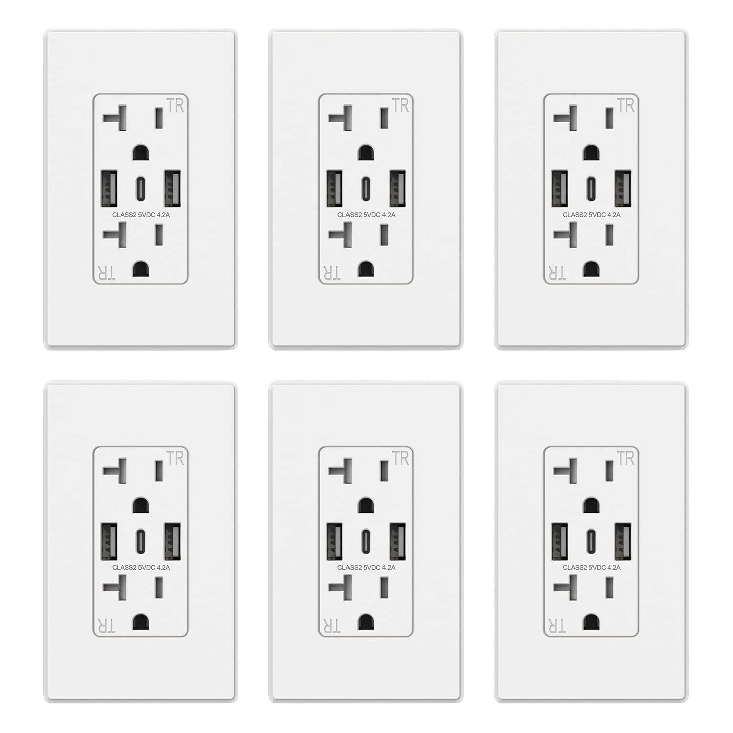 ELEGRP USB Wall Outlet with 3 Ports for Fast Charging Needs