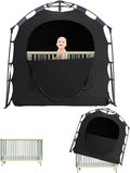 Blackout Tent for Pack and Play Baby Sleep Pod - Portable 95% Light