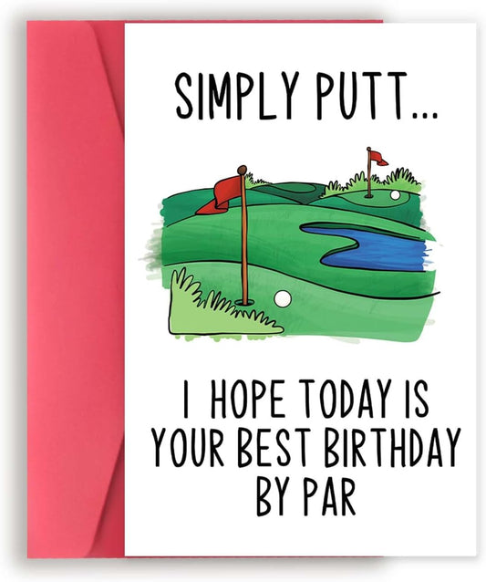 Snoopy Golf Birthday Card - Parfect Bday Gift!