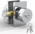 Mega Handles Laura Entry Door Knobs - Polished Chrome keyed entry