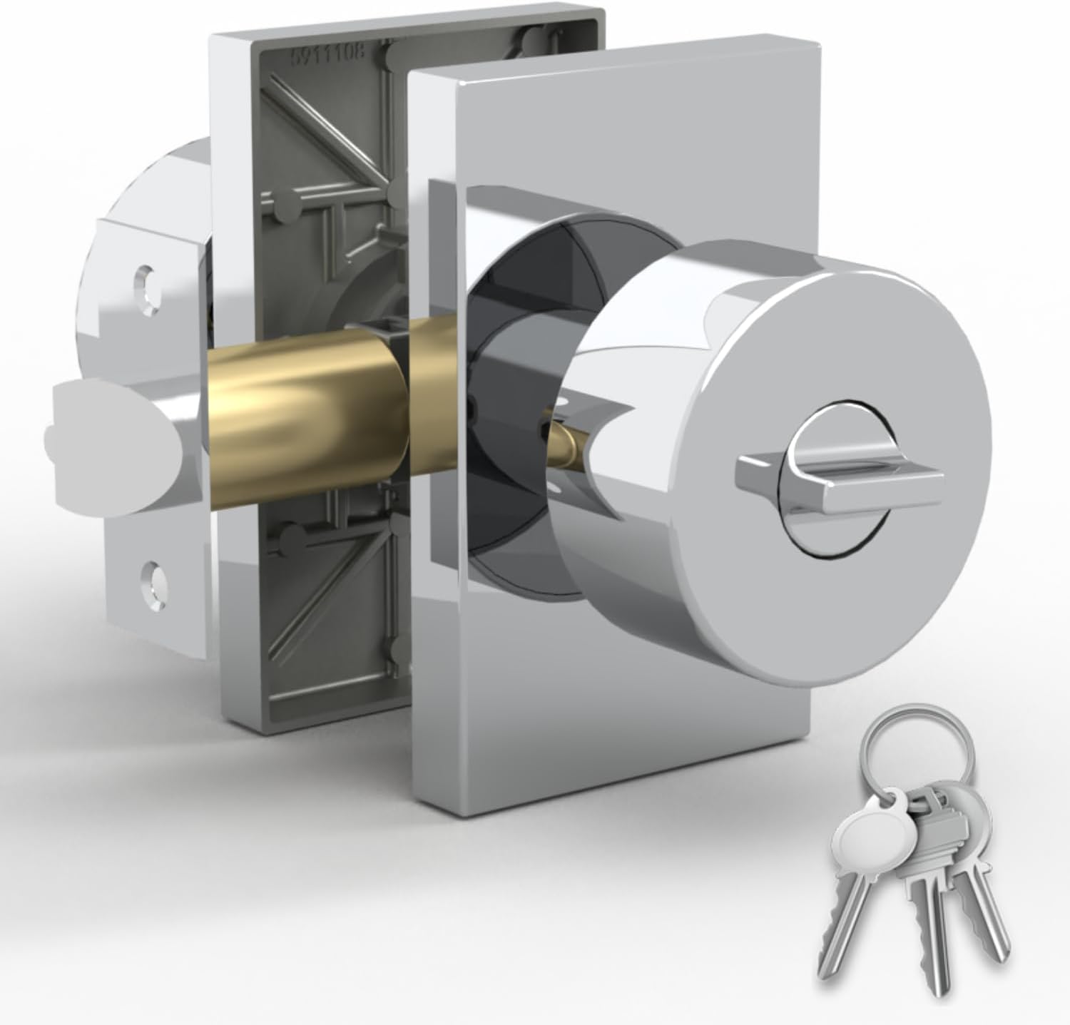 Mega Handles Entry Door Knobs - Heavy Duty Polished Chrome Knob