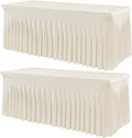 Stain-Proof Ivory Table Cloths x2: Elevate Your Events!