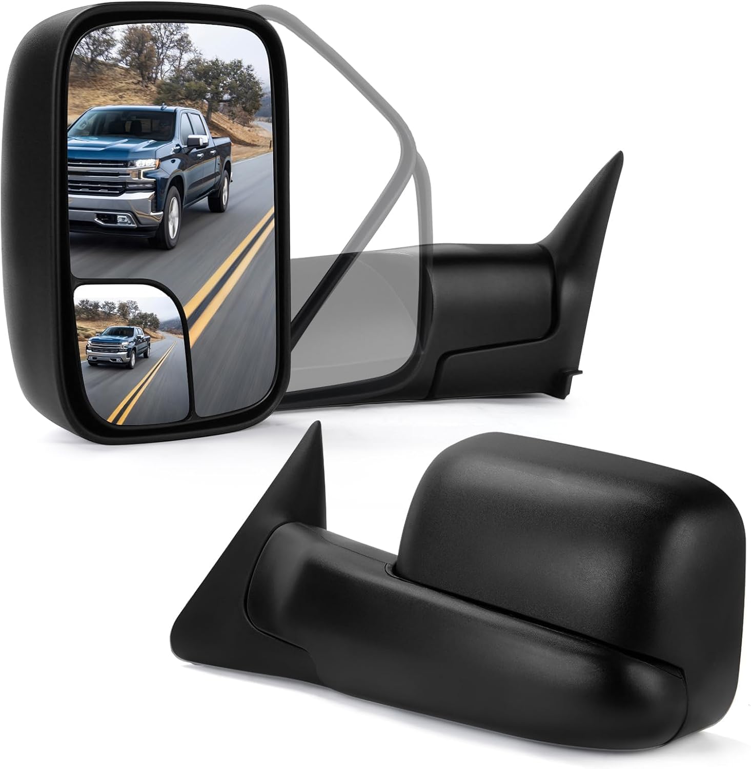 Towing Mirrors for 1994-2001 Dodge Ram 1500, 2500, 3500