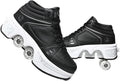 Double-Row Deform Wheel Automatic Walking Shoes Invisible Deformation
