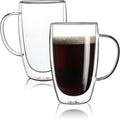 Aurzen 2-Pack Large Double Walled Coffee Mugs - Insulated & Stylish