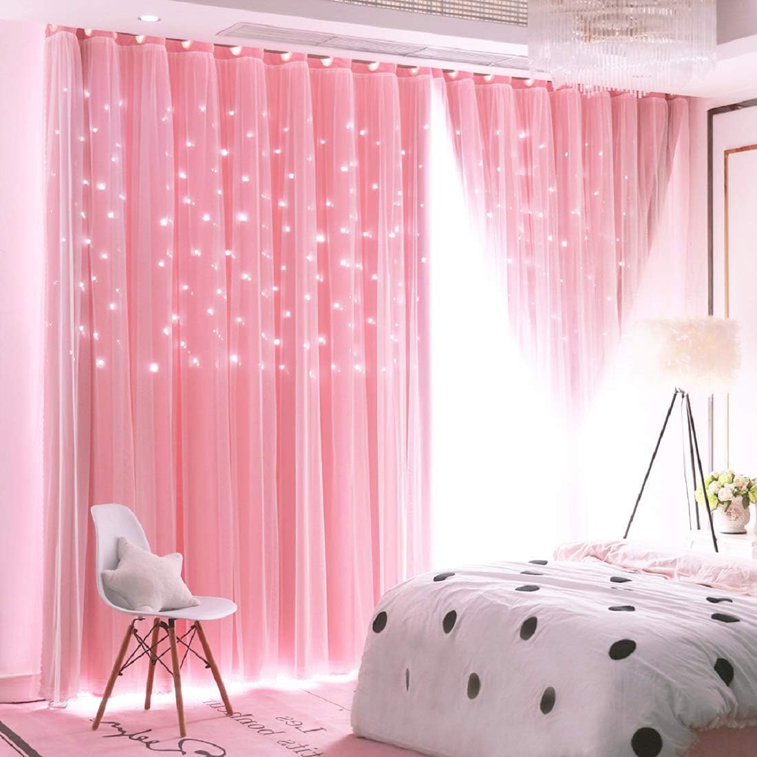 UNISTAR Blackout and Sheer Curtains for Kids Bedroom Decor