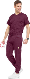 Medichic Men's Workwear Stretch V-Neck Scrub Joggers Set Review