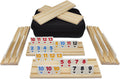Rummy Cube 6 Player Edition with 6 Wooden Racks - Portable Family Game