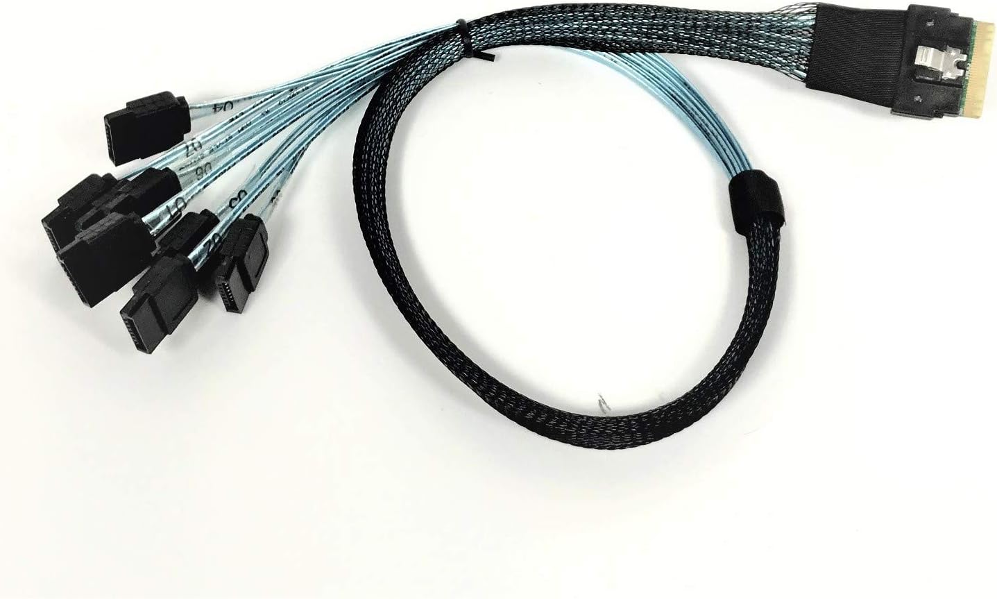 Micro SATA Cables SlimSAS 8i to 8X SATA Cable for Fast Data Transfer