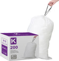 Code K 10-13 Gallon Heavy Duty Trash Bags 200 Count - Strong