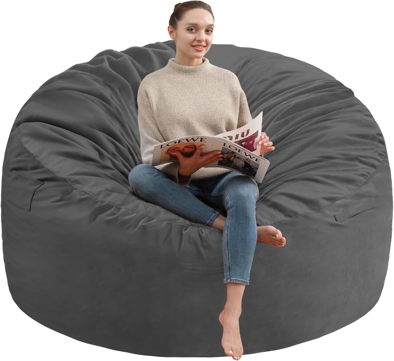 3FT Bean Bag Chair with Memory Foam for Ultimate Comfort