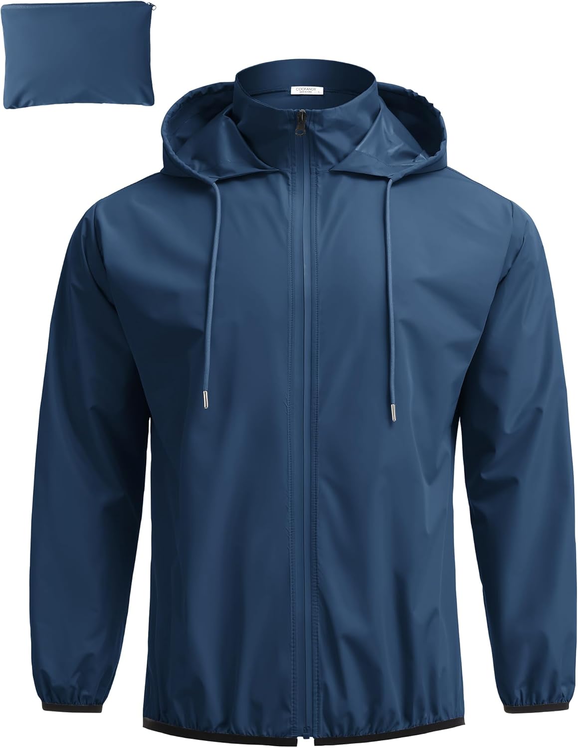 COOFANDY Men's Packable Rain Jacket for Travel and Hiking