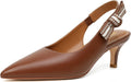 Elegant Slingback High Kitten Heel Shoes for Women Comfort