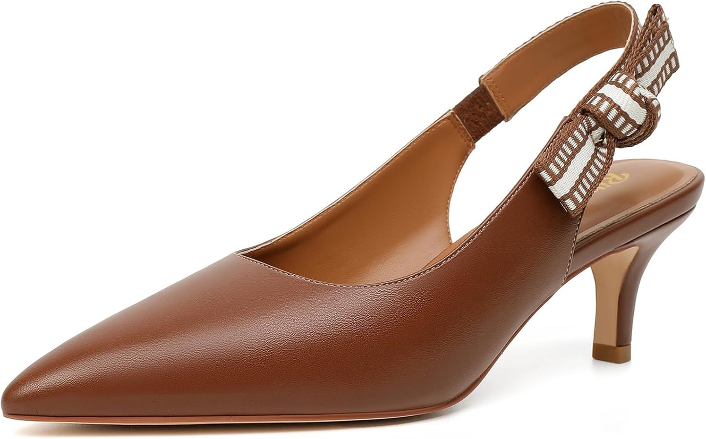 Elegant Slingback High Kitten Heel Shoes for Women Comfort