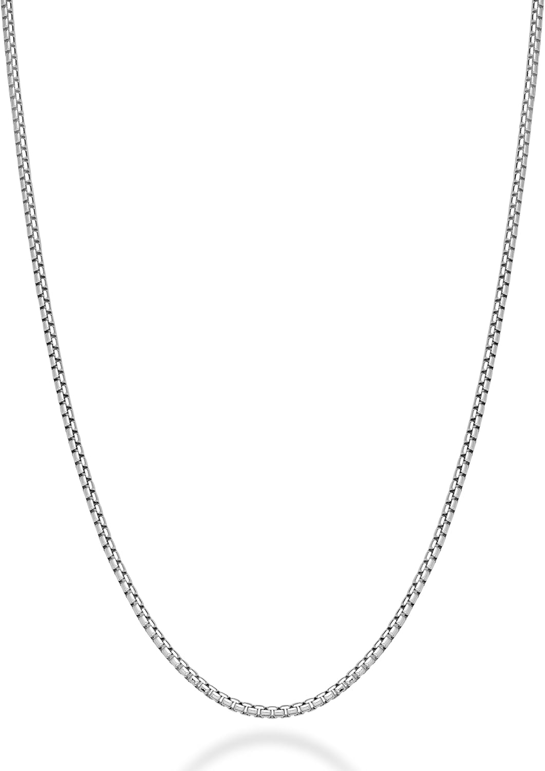 Miabella 925 Sterling Silver Box Chain Necklace for Everyday Elegance