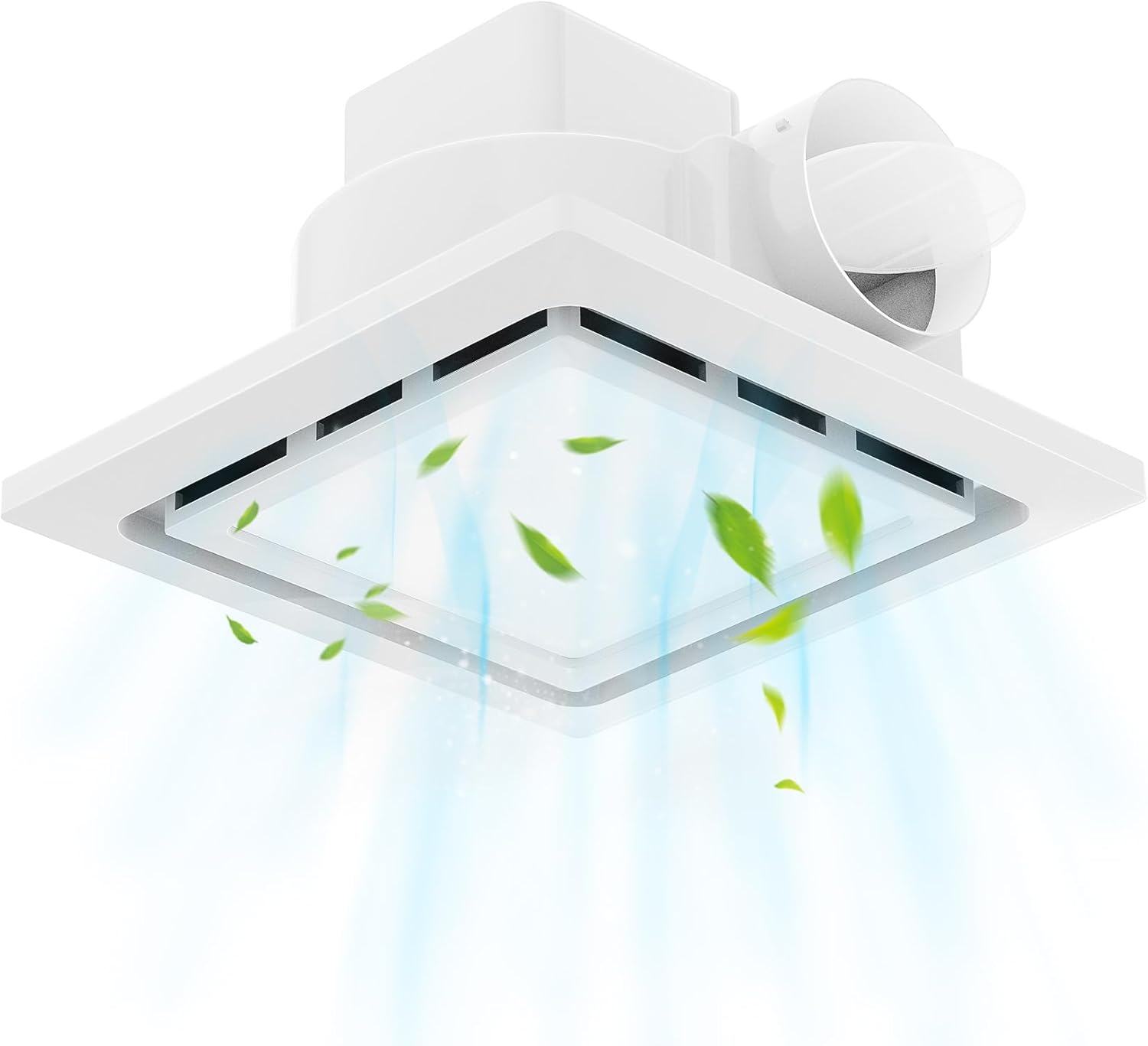 TEPU 11.8In Bathroom Exhaust Fan with Light for Fresh Air
