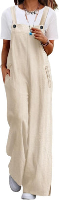 Chic YESNO Women's Casual Overalls in Soft Corduroy Fabric