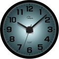 WallarGe Night Light Wall Clock for Bedroom - Silent Glow 12 in