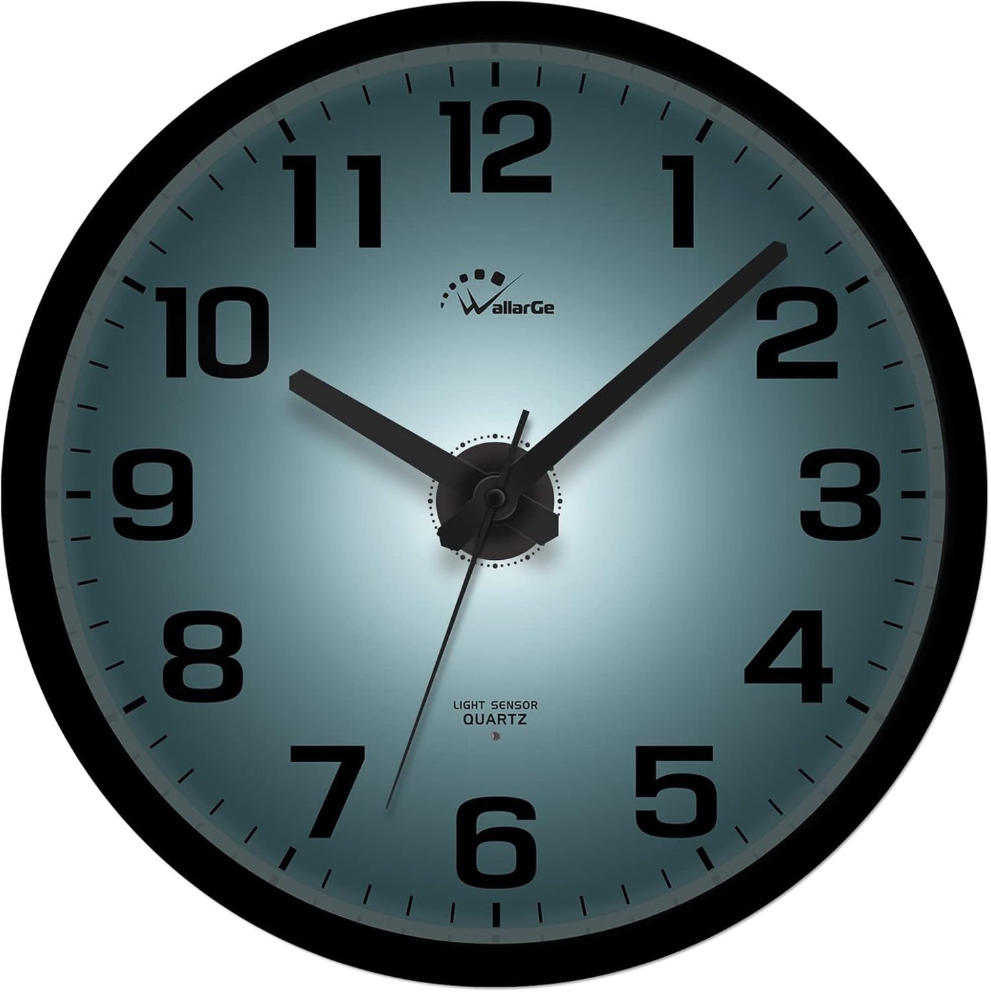 WallarGe Night Light Wall Clock for Bedroom - Silent and Bright