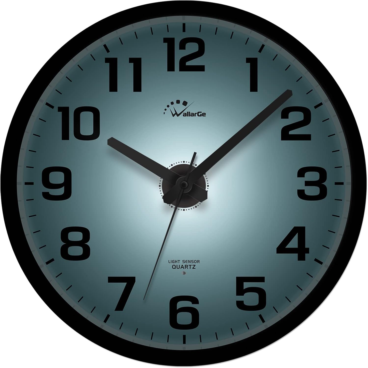 WallarGe Night Light Wall Clock for Bedroom - Silent and Bright