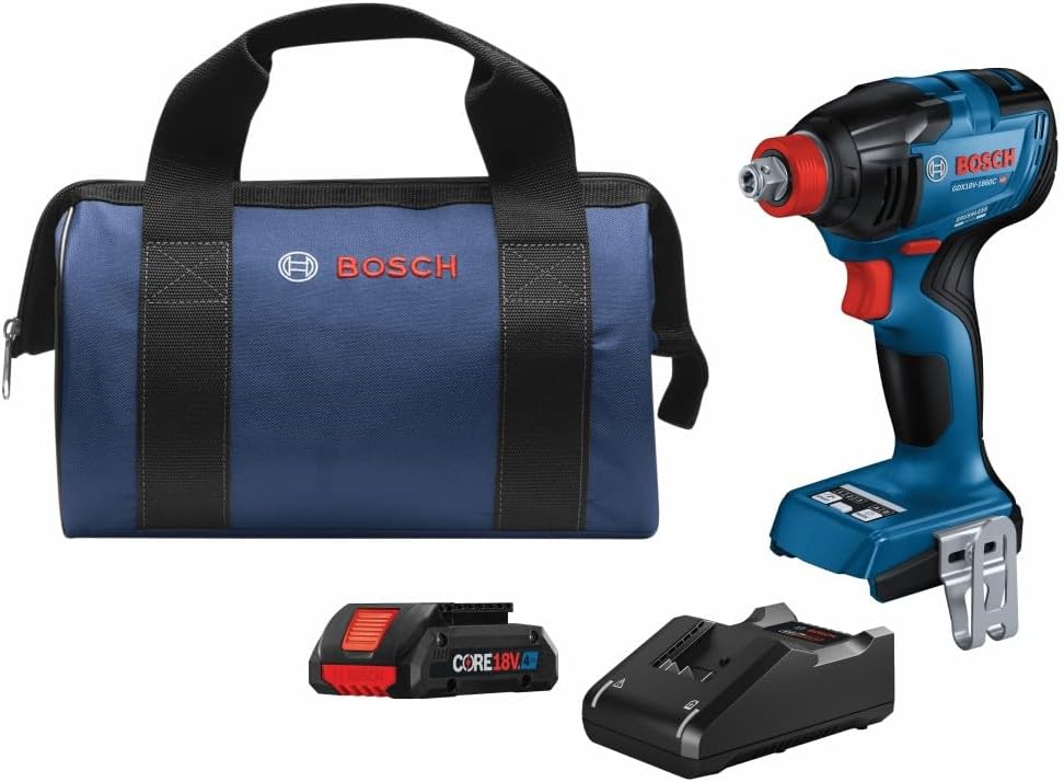 BOSCH GDX18V-1860CB15 Two-In-One Impact Driver/Wrench Kit