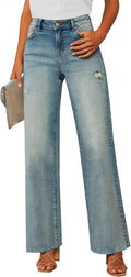 Jeans for Women Wide Leg High Waisted Stretchy Loose Denim Pants