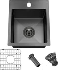 13x15 Inch Black Bar Sink Drop In Kitchen Sink for Modern Homes