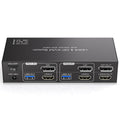 HDMI + DisplayPort KVM Switch 2 Monitors 2 Computers - Dual 4K@60Hz