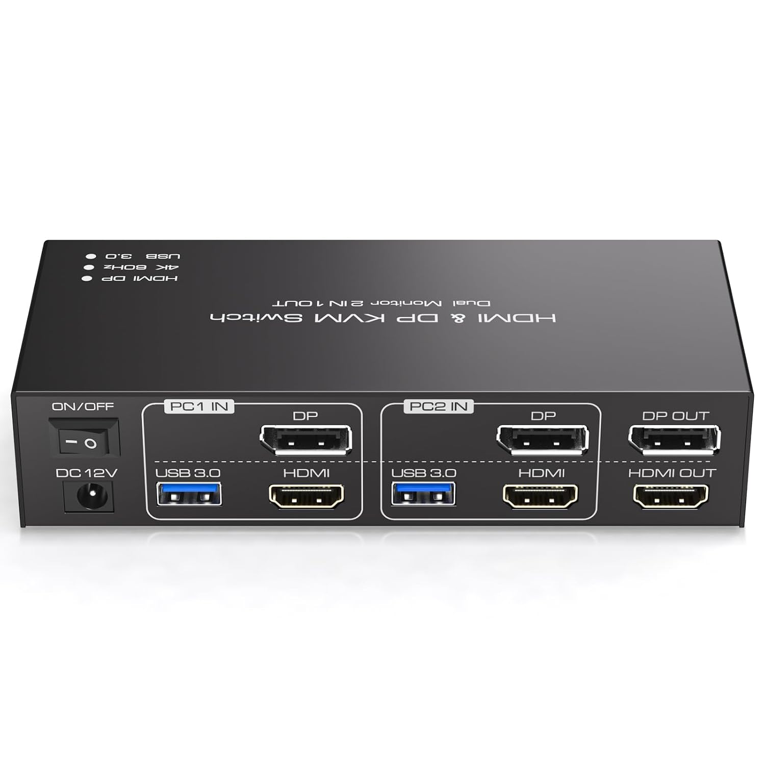 HDMI Displayport KVM Switch for Dual Monitors and 2 PCs