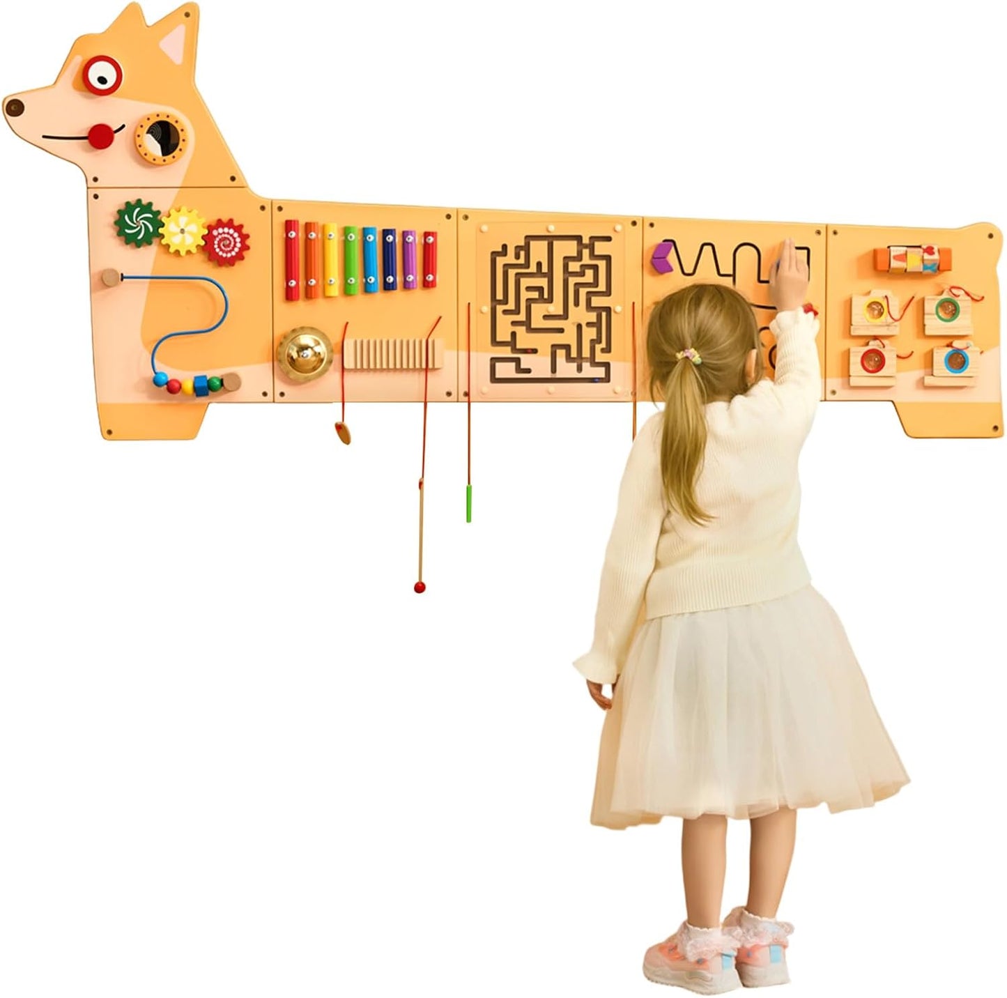 VEVOR Dog Activity Busy Board Panel for Kids 3-12 Years