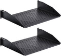 RackPath 2U Cantilever Universal Rack Shelf 14in Deep - 2 Pack
