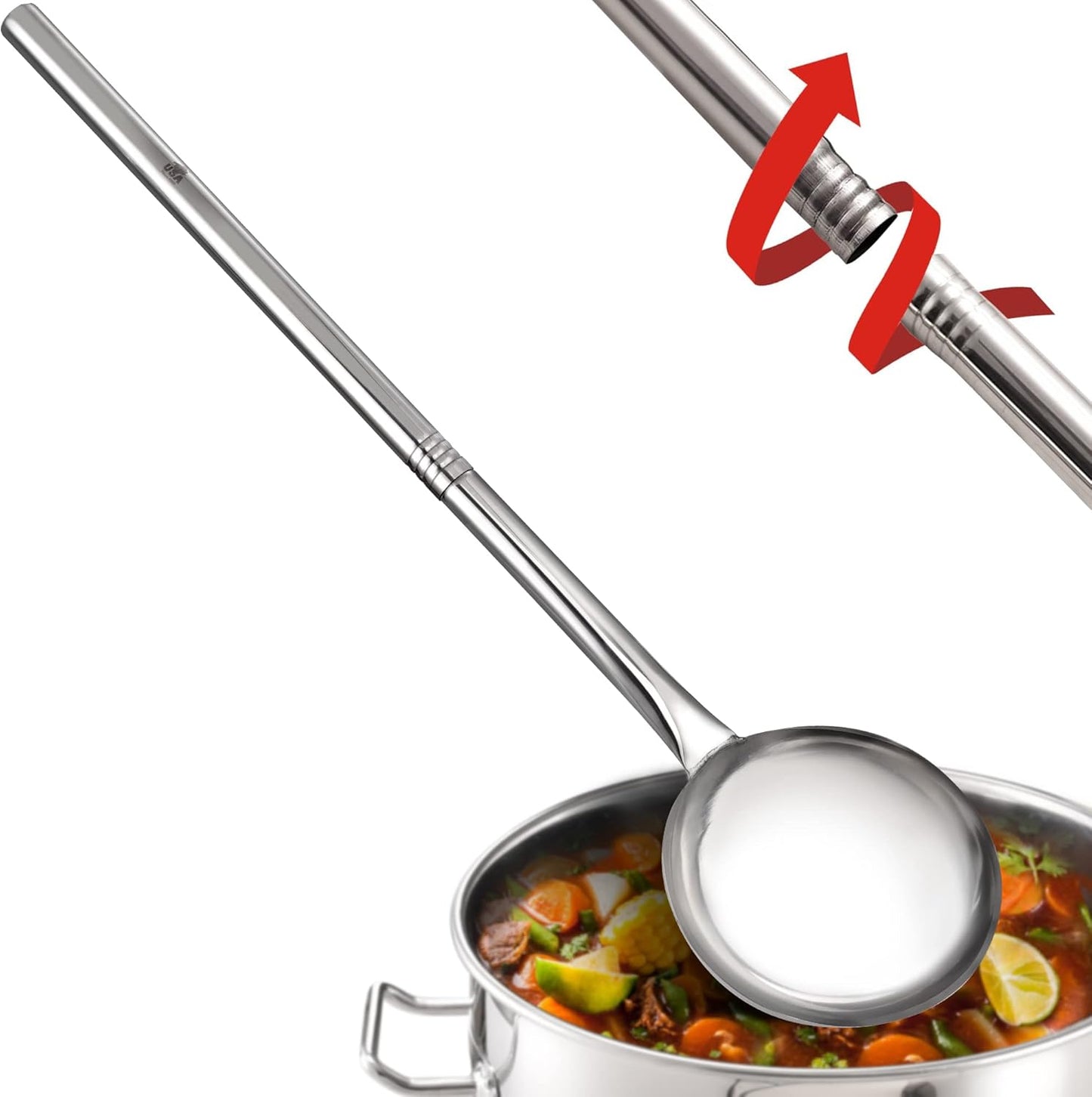 ARC LS090 36 Inch Stainless Steel Crawfish Boil Spoon for Cooking